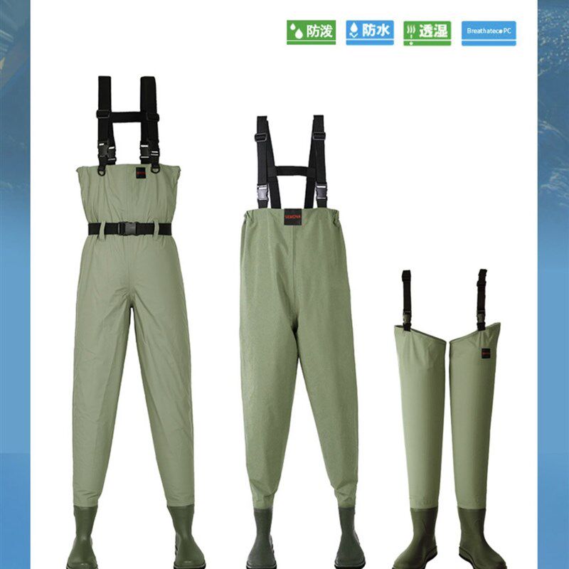 sekoya透气涉水裤全身连体轻便防水服路亚赶海飞蝇溪流钓鱼下水衣