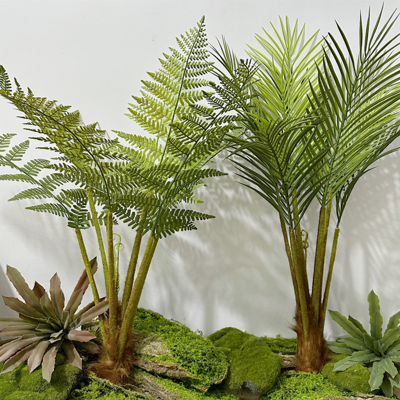 仿真树绿植园林景观造景装饰散尾葵室内蕨类沙漠盆栽摆放植物摆件