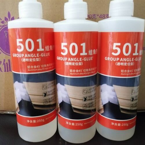 全铝家居配件501胶水胶粘剂门框组角定位胶发泡胶透明快干环保胶