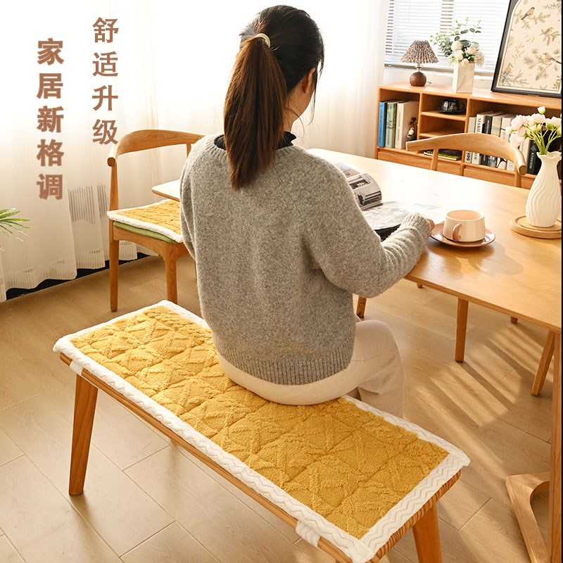 餐桌椅垫长条长凳坐垫椅垫换鞋凳垫子长方形卡座垫子坐垫定制