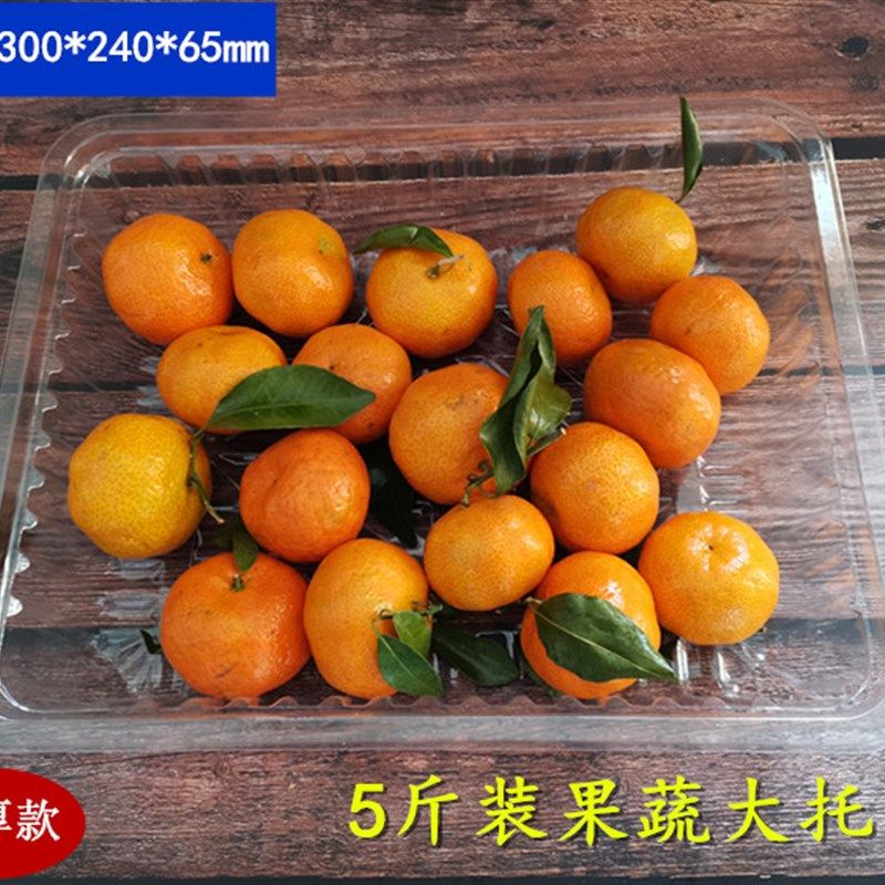 5斤装一次性水果盒透明无盖塑料果切托盘草莓西瓜盒水果包装盒