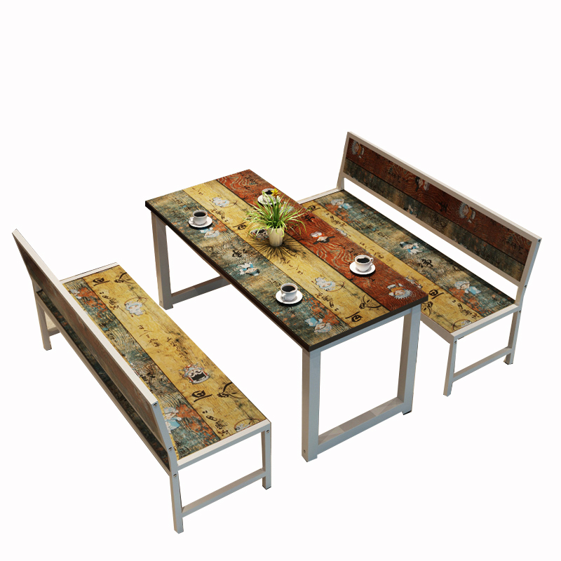 长面馆餐厅火锅桌奶茶小吃店烘培快餐桌椅卡座-人商用烧烤