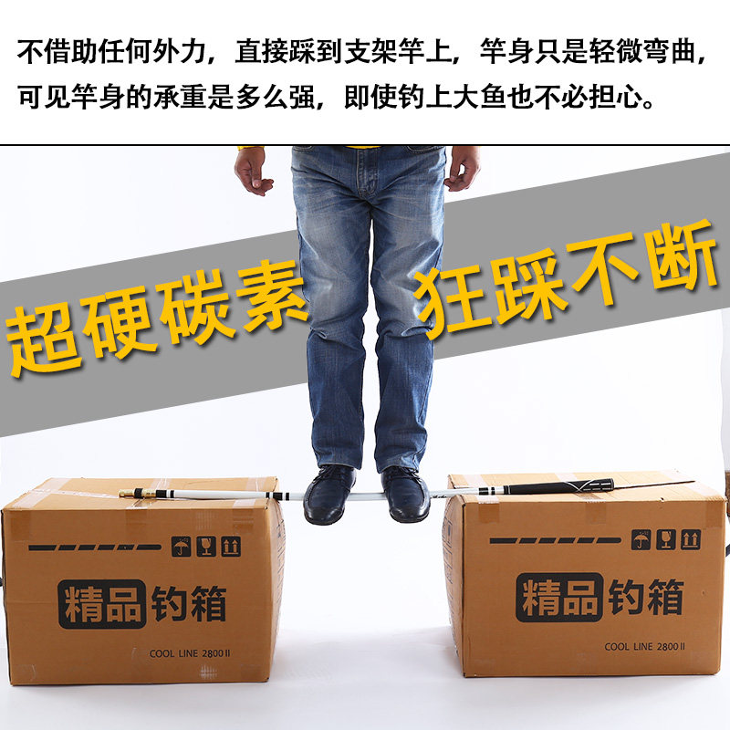 钓鱼抄网竿3米碳素抄网套装组合全套超硬定位捞鱼网兜裸竿抄鱼杆