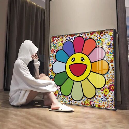 太阳花卧室墙面装饰画房间摆画客厅壁画儿童房墙壁背景挂画向日葵