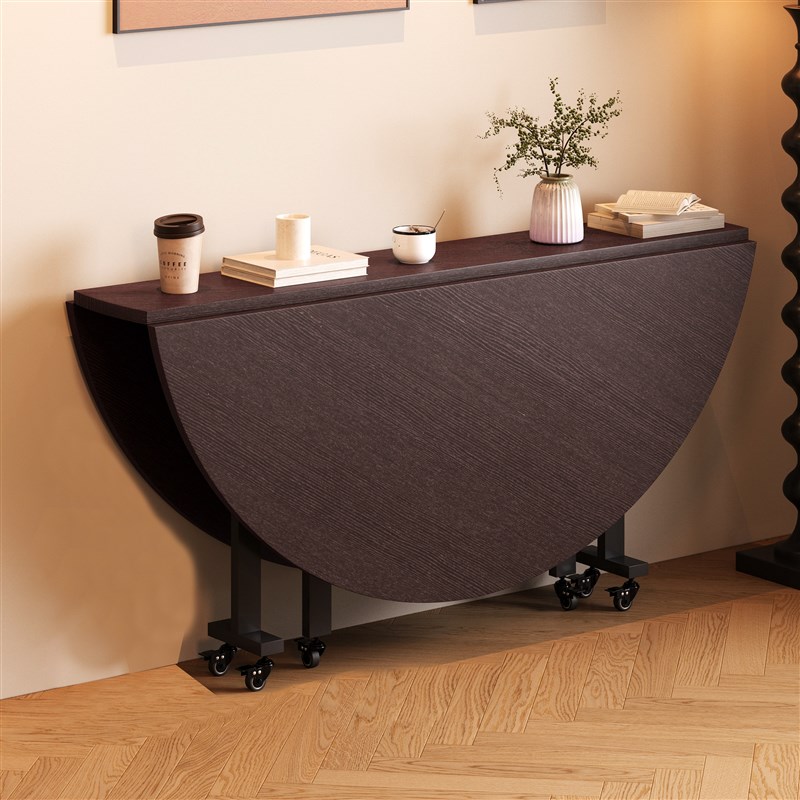 折叠桌子餐桌家用小户型10人吃饭桌子可移动折叠饭桌大圆桌带转盘