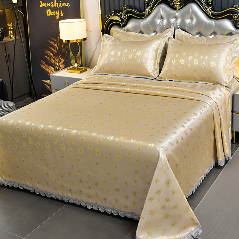 2024新款夏天冰丝凉席床单三件套夏季可水洗机洗1.5米空调席1.8m