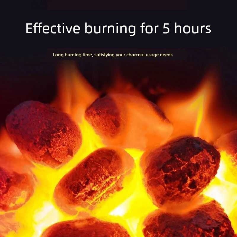 烧烤碳桃心球形煤球圆形碳圆球木炭无烟环保家用烤火煮茶巨能高温