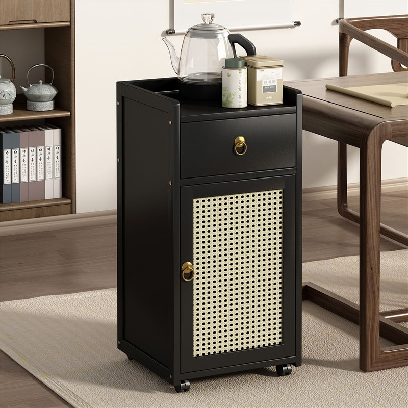 家用高级感客厅茶几可移动小户型小茶台非实木小型茶桌侧边茶水柜