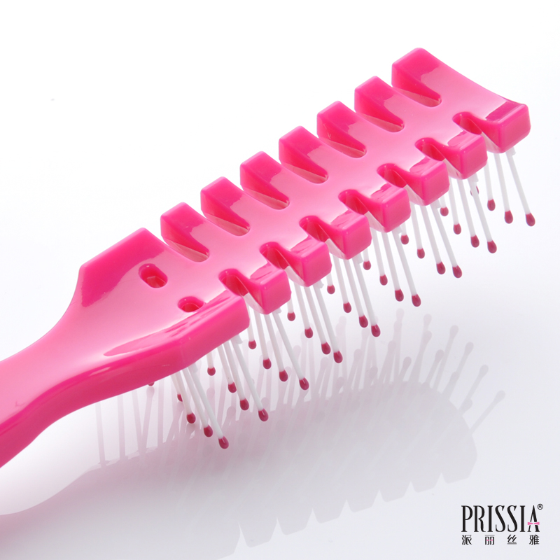 派丽丝雅 彩色塑料排骨梳 耐热防静电梳子 卷发造型梳 按摩梳