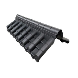 PP仿古屋檐瓦一体门头屋面雨棚瓦塑料瓦树脂琉璃瓦双面围墙瓦片