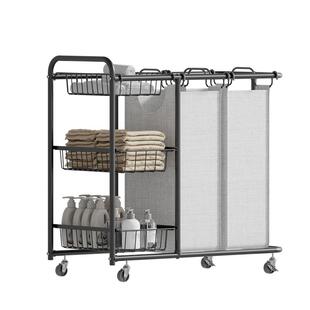 大容多功洗衣分房移动类脏衣推车家用酒店衣物分区量收纳脏113200