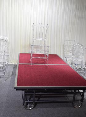 折叠活动舞台儿园演婚庆T台装快出速拼幼舞台架金属274框架舞台