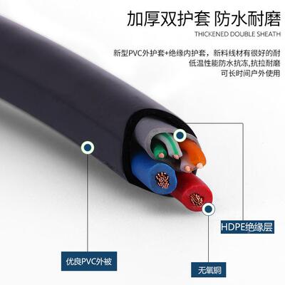 4芯8芯带电源一体室线纯无DVU氧铜控网络线外复合综线合线防监潮