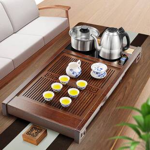金灶K185实木茶盘茶具套装家用客厅泡茶套茶装茶KGH一-体盘电炉整