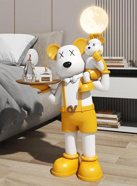 益方家居托父子暴熊盘收纳小RKD5359夜力灯型落地摆件电视柜办公