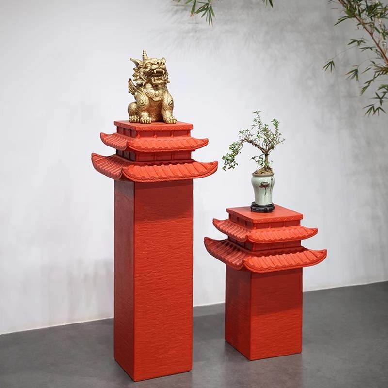 办底公室落石地门新中式仿石头座柱墩花架玄关XZL入户客厅装饰品,家居饰品,流水摆件,淘宝优惠券,粉丝福利购,淘宝优惠卷