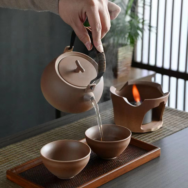 煮酒温酒器小火炉底座加热保温烫酒壶热酒烧酒杯陶瓷家用养生煮茶