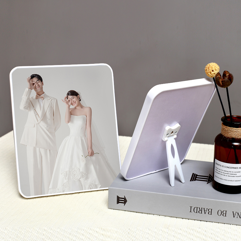 简约婚纱照相框摆台定制水晶结婚照儿童全家福10寸12寸现代客厅