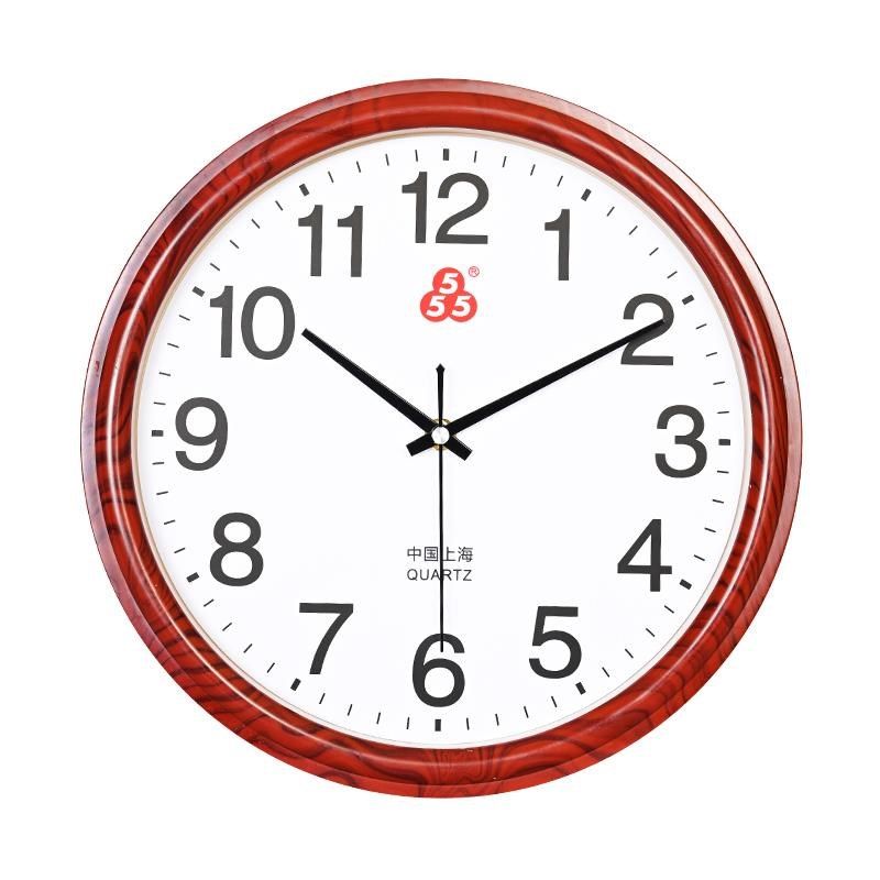 上海三五555时钟挂表客厅卧室家用挂钟大字体石英钟表静音简约钟