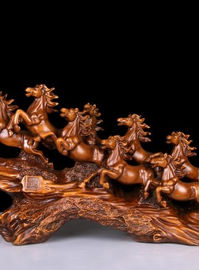 工艺品马摆件八骏雄风家居酒柜装饰品开业礼品办公室桌工艺品摆设