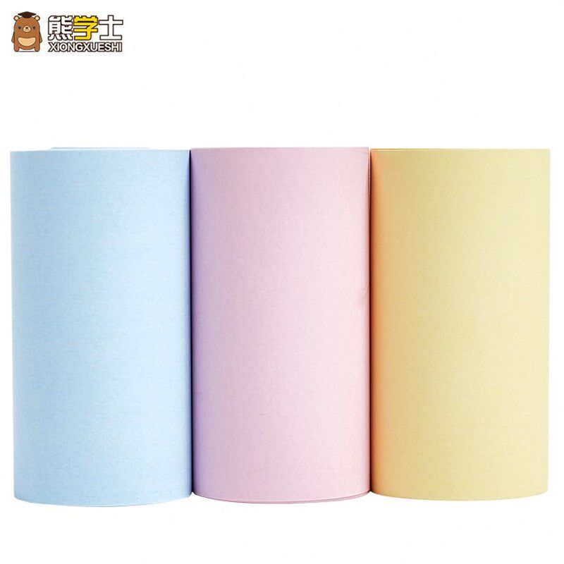 熊学士口袋打印机彩色打印纸定制热敏纸收银纸热敏纸不褪色57*30m