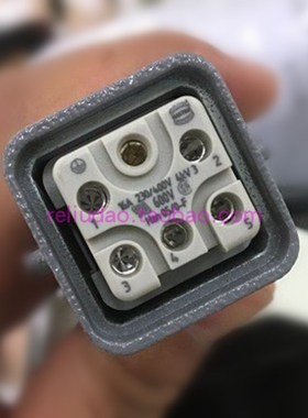 HRTING连接器HN-5Q-M公芯HN-5Q-F母芯5+1P芯伺服电机插头原装