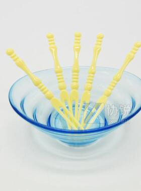 源工头厂塑料果叉米v黄色加厚加XR-A002硬果水店酒吧kt专用一次性