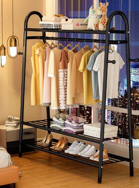 杆衣架加粗款落地卧室帽架家用简易晾衣宿舍挂架衣阳台晒衣BA60H