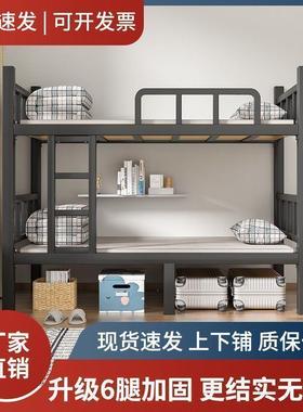 上下双层床公VNL寓铁艺员工宿舍学生铁架床工床地室高低床铺寝铁