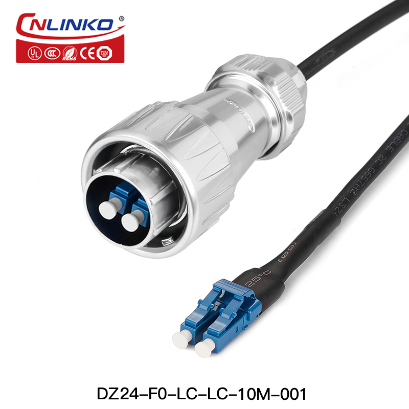 凌科DZ-2光纤快速连接器 单模芯耐磨压LC防水光纤航空插头插座