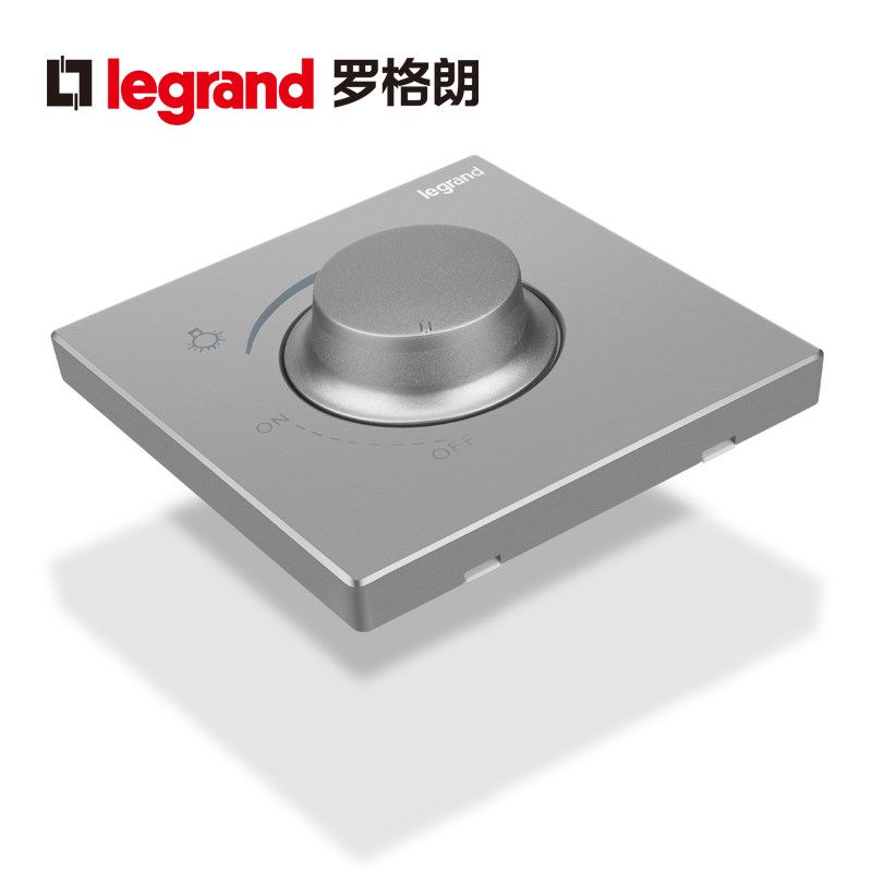 罗格朗家用8型无极大功率旋钮亮度调光器面可控硅白炽灯调光开关