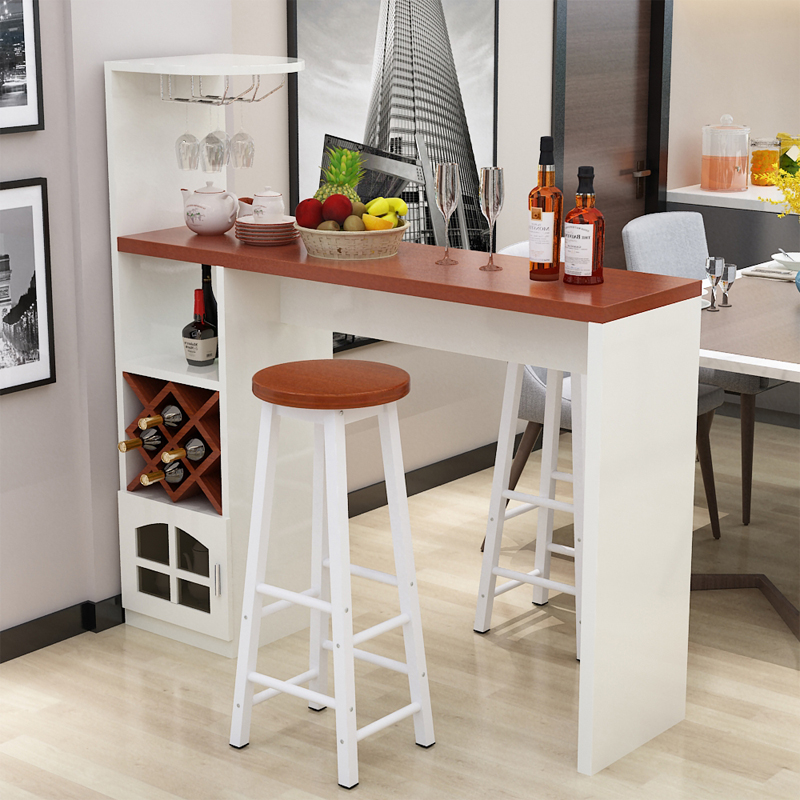 欧式家用吧台桌简约现代吧台桌酒柜客厅餐厅隔断柜简易靠墙小吧台