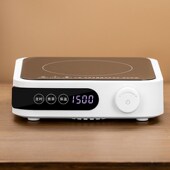 电陶炉家用小茶炉 玻璃壶烧水炉泡茶煮茶器烧茶炉 圆形迷你光波炉