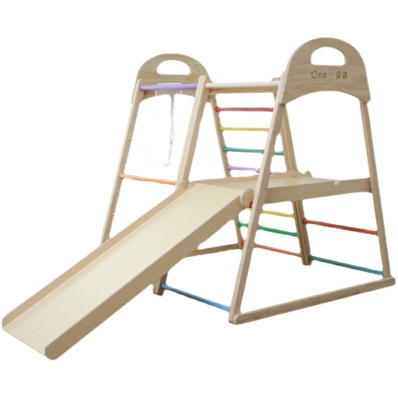 儿童室内攀爬架实木滑滑梯秋千幼儿园小型游乐园宝宝锻炼