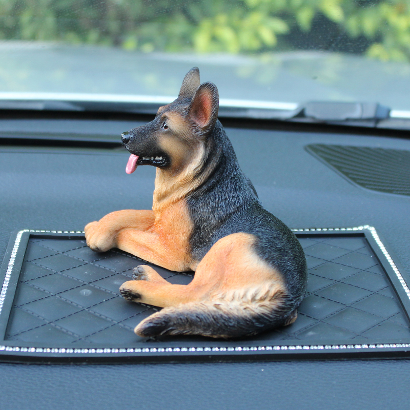 牧羊犬模型车载动物仿真可爱车内男士名犬装饰品狼狗汽车摆件