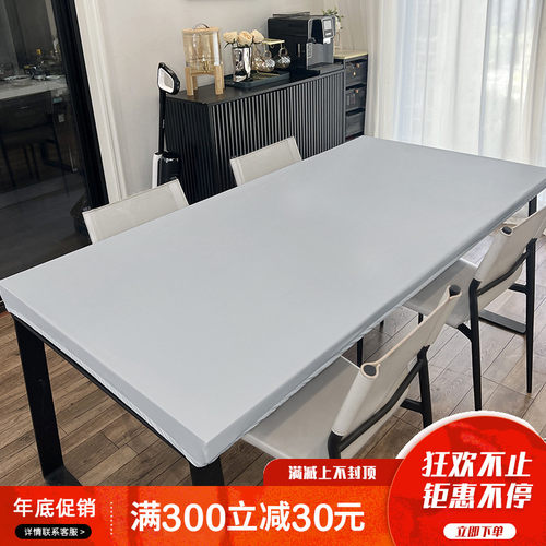 桌布防水防油免洗新款皮革PU防烫茶几布桌布套全包书桌餐桌垫定做