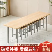 员工食堂餐桌椅组合4人6人8人位餐桌学校饭堂餐厅小吃店桌椅商用