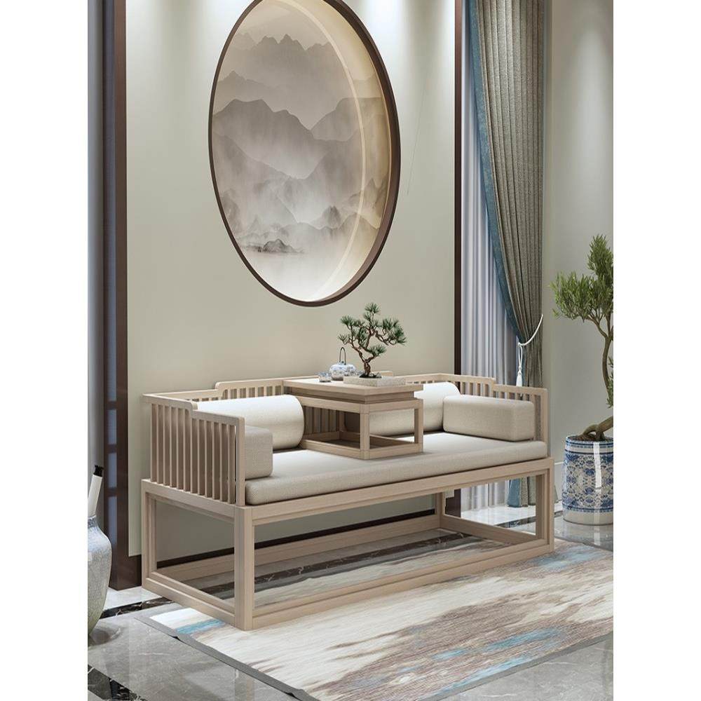 4新中JWG床式罗汉实木小米户型客厅榻榻办公室沙发床推拉床卧室I