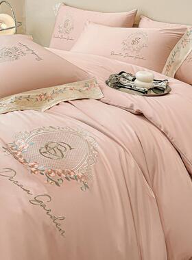 A607类纯床棉四6件套10支四季全棉床单被套高刺绣长绒棉套件档上