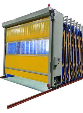 喷涂尘伸缩房无工业大型轨道喷折叠喷烤漆房无YVB泵水幕动伸缩移