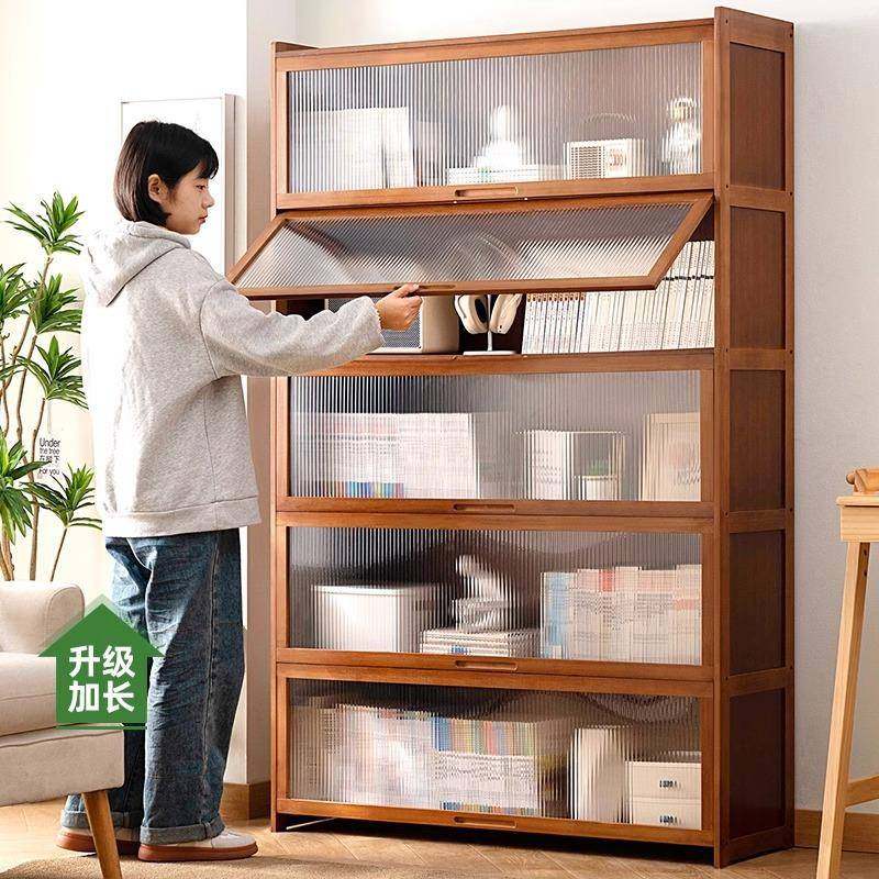 书格架452CHFMZ置书柜置物架带柜储物柜一体子柜展示门柜落地多层