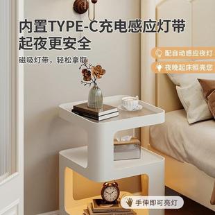 床头柜柜小型家用卧室创意床边约现代收置物HXSJ0412简架子铁艺纳