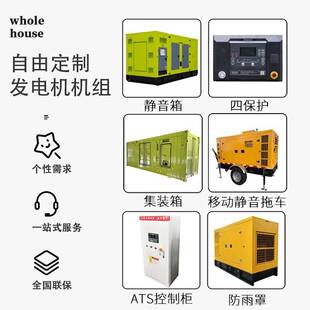 潍坊柴油发电机组20-150kw低噪音防雨养殖备用应急电源柴油发电机