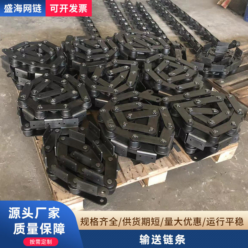 输送链条重型水泥厂输送提升机链条单侧弯板带耳大节距不锈钢链条