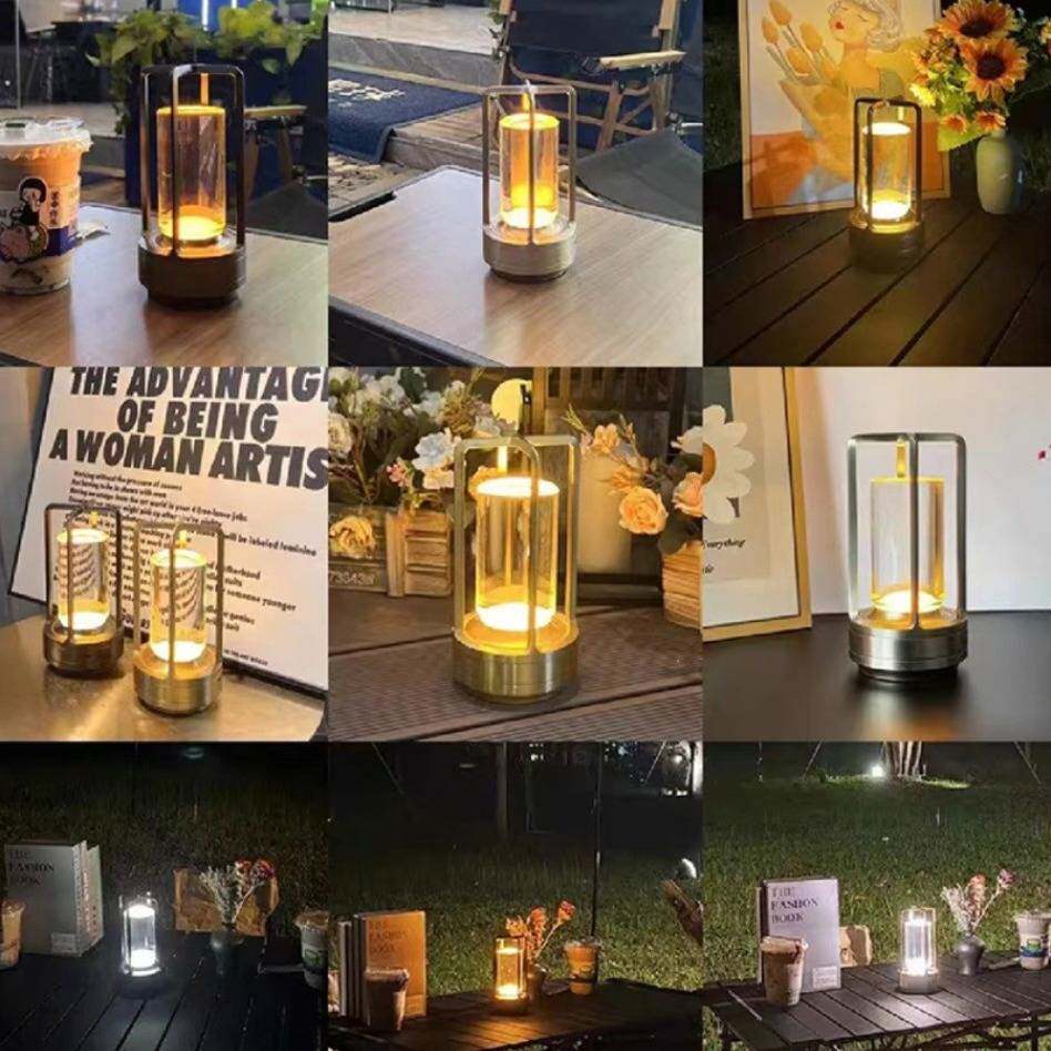 简约时尚水晶酒吧清吧台灯卧室充电款户外台灯氛围灯餐厅个性创意