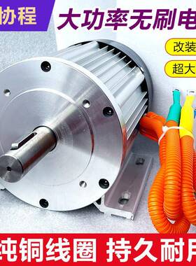 三轮车60V7泵2V00W直0流大功率无KKH刷电机全套清洗机水膨化机改3