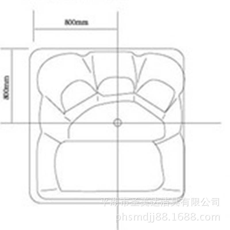 亚克力按摩冲浪浴缸方形多人户外洗澡酒店工程镶嵌内嵌浴盆1.6米