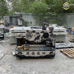 院庭院流水石雕摆件青石流水鱼缸作长564家盆高山流水厂制别墅庭