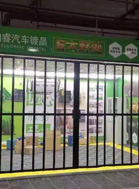 铝合车ZAI金折叠门商场铺洗房移门明防水帘店防尘隐形隔温隔断透