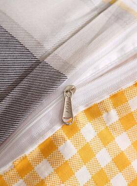 全棉四件宿套三套件格子纯棉单被套床学72080生舍床上用品单人